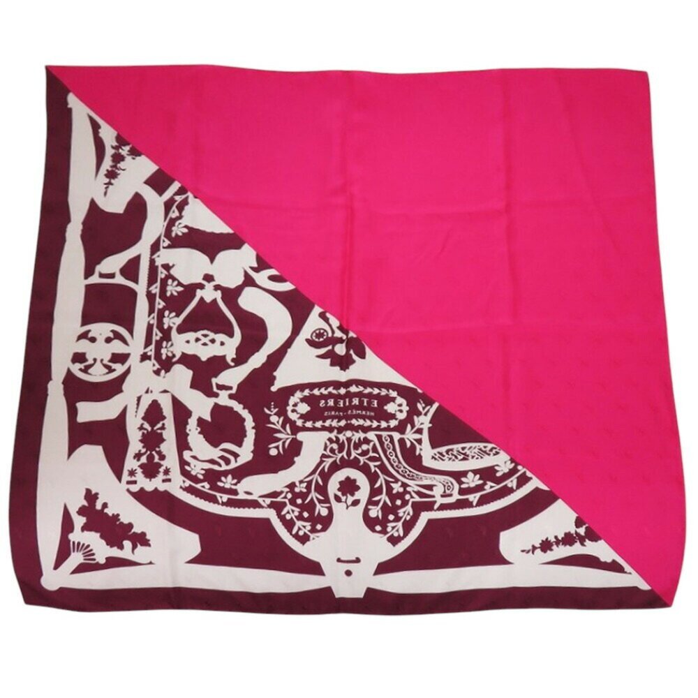 HERMES Pink Silk Scarf - Picture 3 of 5